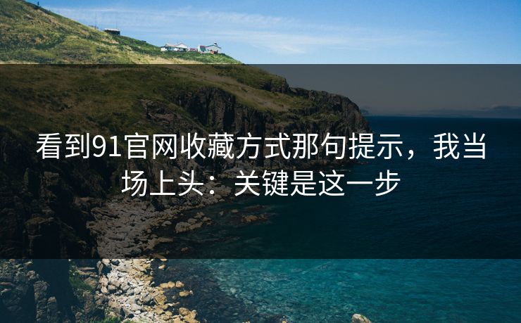 看到91官网收藏方式那句提示，我当场上头：关键是这一步