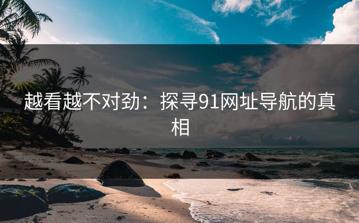 越看越不对劲：探寻91网址导航的真相